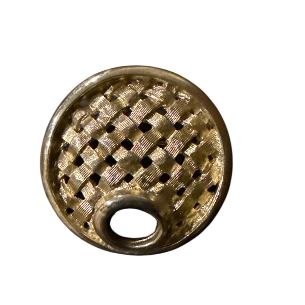 Sarah Coventry Gold Tone Basket Weave Brooch